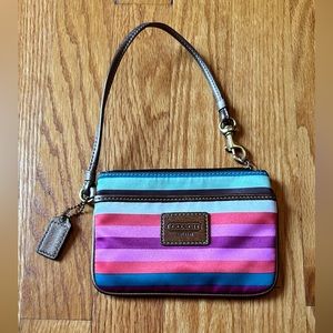 Coach multicolor wristlet